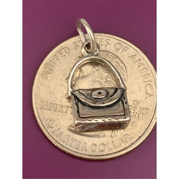 .925 Purse Handbag Sterling Silver Jewelry Charm #purse collector - Picture 3 of 4